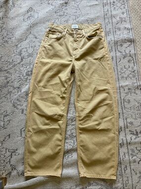 Citizens of Humanity Miro Barrel Leg Cotton Pants in Khaki
